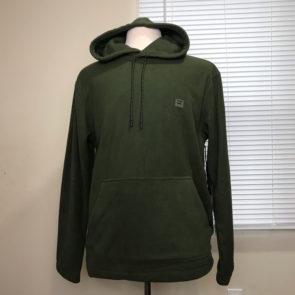 Billabong Furnace Fleece Hoodie Men’s Size M Color Green Kangaroo Pocket NWT - Picture 16 of 16